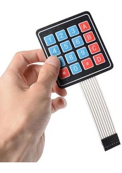 4 x 4 Matrix Membran Keypad 16 Buton Tuş Takımı Keyboard Klavye Alarm Şifre Kilit