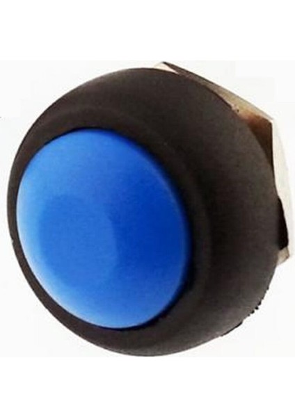 12MM PBS-33B 2 Pin Push Buton Mavi On Off 1A 250V Mini Yuvarlak Su Geçirmez Anahtar