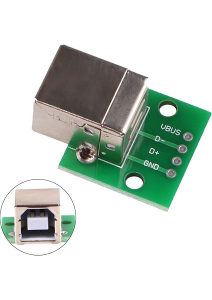 USB Type B To Dip Çevirici Pcb USB Haberleşme Deney Prototip 5V USB Pinlerine Kolay Erişim Kartı