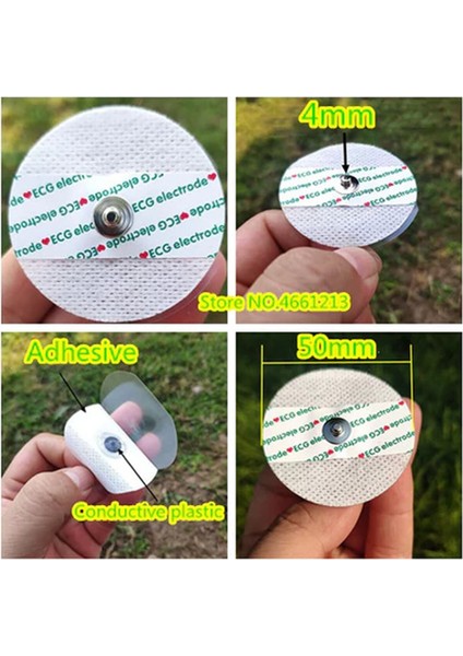 Ekg Ecg Elektrot Padi Nabız Kalp Ölçüm Sensör Padi Çıtçıtlı 50MM