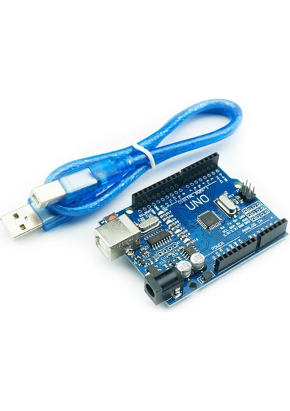Arduino Uno R3 Klon ATMEGA328P Smd CH340 USB Kablo Açık Kaynak Kodlu Yazılım Geliştirme Kartı