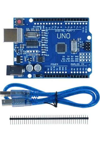 Arduino Uno R3 Klon ATMEGA328P Smd CH340 USB Kablo Açık Kaynak Kodlu Yazılım Geliştirme Kartı