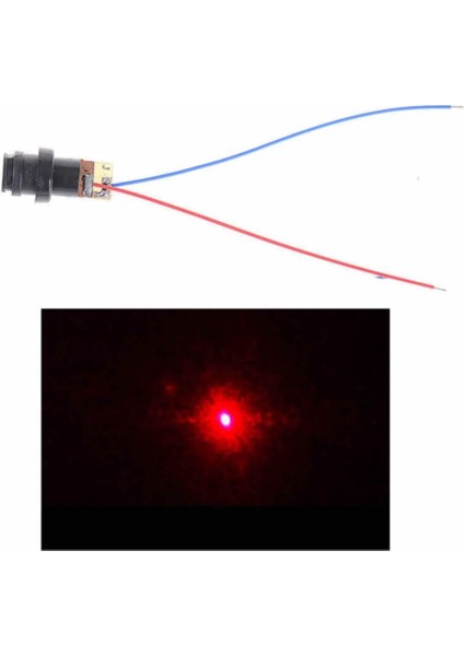 Kablolu Kırmızı Nokta Lazer Modül Plastik Kafa 5mw 650NM 3V 5V 6mm 15 Metre Mesafe Lazer Diyot Modül