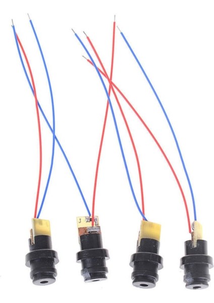 Kablolu Kırmızı Nokta Lazer Modül Plastik Kafa 5mw 650NM 3V 5V 6mm 15 Metre Mesafe Lazer Diyot Modül fiyatları