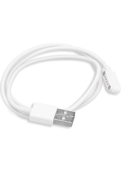 USB 4 Pin Pogo Kablo Akıllı Saat Manyetik Sabitleyici Şarj Kablosu GT88 GT68 KW08 KW18 KW88 KW98
