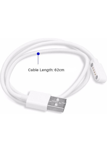 USB 4 Pin Pogo Kablo Akıllı Saat Manyetik Sabitleyici Şarj Kablosu GT88 GT68 KW08 KW18 KW88 KW98 indirimleri