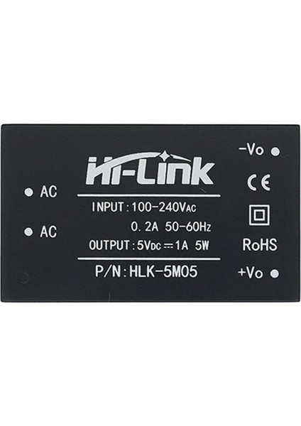 HLK-5M05 5V 1A 5W Ac Dc 220V To 5V Voltaj Düşürücü Modül Izole Elektronik Devre Güç Kaynağı Smps