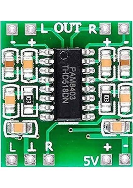 PAM8403 Mini 2X3W Stereo Ses Amfilikatörü D Class Amfi Yükseltici