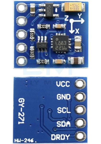 HMC5883 GY-271 Üç Eksenli Gyro Sensör Modülü 3V-5V Manyetometre Manyetik Alan Ölçme 3 Axis Pusula