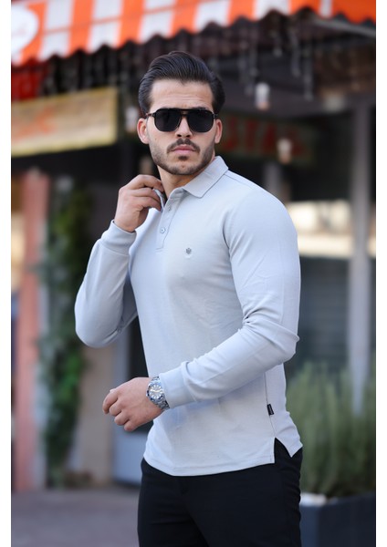 Uzun Kollu Polo Yaka Tişört