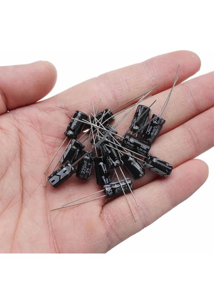 120 Adet Dip Elektrolitik Kapasitör Seti 12 Tip X10 1uf 2.2uf 3.3uf 4.7uf 10UF 22UF 33UF 47UF