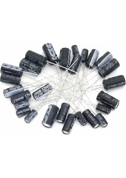 120 Adet Dip Elektrolitik Kapasitör Seti 12 Tip X10 1uf 2.2uf 3.3uf 4.7uf 10UF 22UF 33UF 47UF