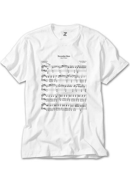 Guns N Roses November Rain Beyaz Tişört