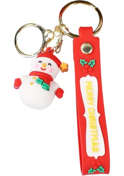 Noel Altın Çizgi Film Bebeği Çantası Araba Yaratıcı Noel Anahtarlık (Yurt Dışından)