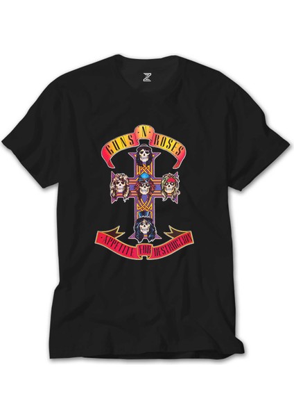 Guns N Roses Appetite For Destruction Siyah Tişört