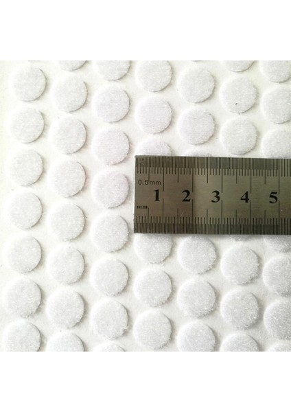 Cırt Bant 1 cm Çap 108 Çift Yuvarlak Para Para Arkası Yapışkanlı