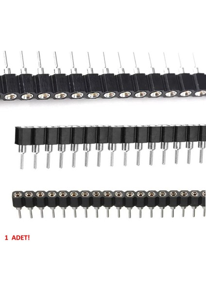 1X40 Pin Precision Dişi Header Tek Sıra 2.54MM 180 Derece Yuvarlak Kırılabilir Bölünebilir modelleri