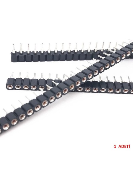 1X40 Pin Precision Dişi Header Tek Sıra 2.54MM 180 Derece Yuvarlak Kırılabilir Bölünebilir indirimleri