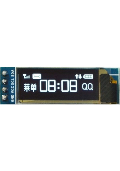 128X32 OLED LCD Ekran 0.91 Inch SSD1306 (Arduino Uyumlu) - Beyaz