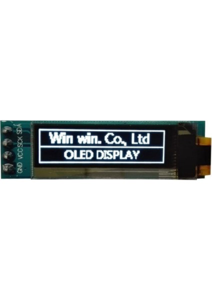 128X32 OLED LCD Ekran 0.91 Inch SSD1306 (Arduino Uyumlu) - Beyaz