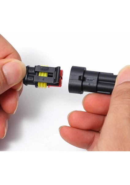 2 Pin Kablolu Su Geçirmez Konnektör Çift IP65 200MM Kilitli Erkek Dişi Kolay Bağlantı Soketi modelleri