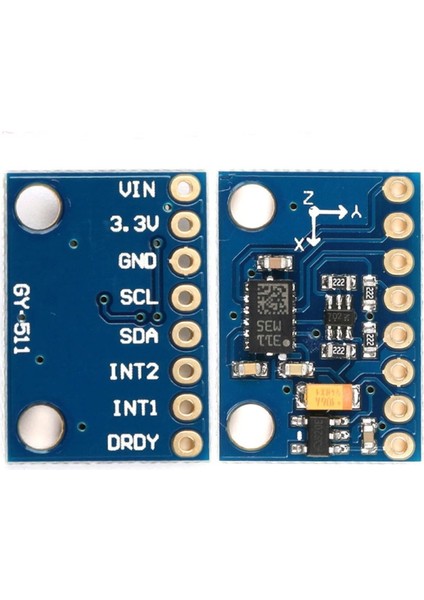 GY-511 LSM303DLHC 3 Eksen Ivme Ölçer 3 Eksen Manyetometre Sensör Modülü Pusula 3V-5V I2C Manyetik