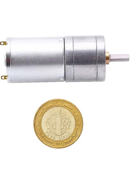 24V 1000RPM JGA25-370 Redüktörlü Dc Motor Metal Dişli Yüksek Tork Kuvvet 25MM indirimleri