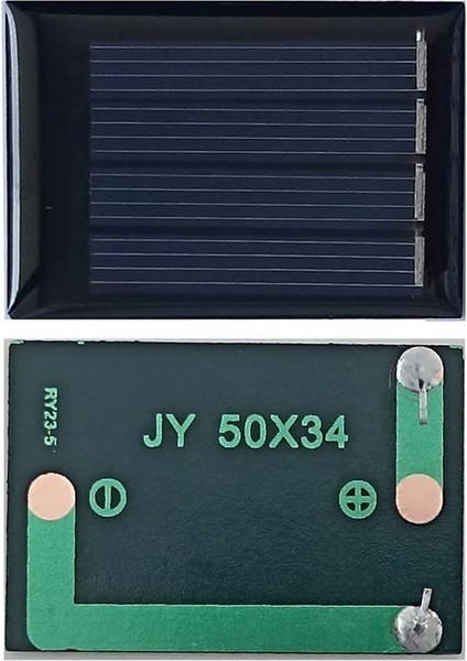 Güneş Pili 2V 50MA 34X50MM Solar Fotovoltaik Hücre Elektrik Üretici Panel Modül Pil Akü Batarya