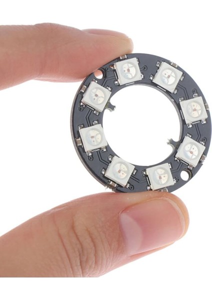 8 Bit Neopixel Halka Ring WS2812B 5050 Rgb LED Modül 5050 Adreslenebilir Lamba Kart Full Color Ekran