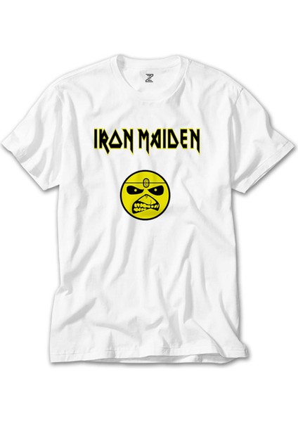 Iron Maiden Face Beyaz Tişört