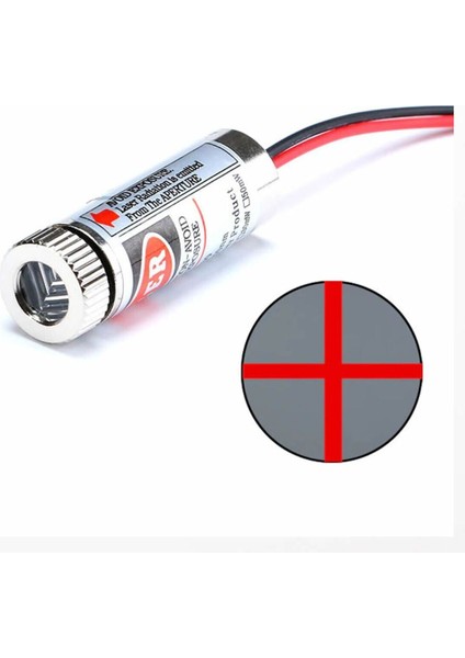 5mw 650NM Kırmızı Artı Lazer Modül Lens ile Odak Ayarlı 12MM Çap