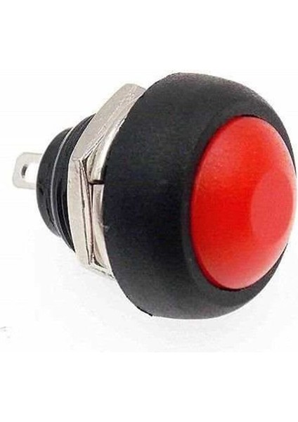 12MM PBS-33B 2 Pin Push Buton Kırmızı On Off 1A 250V Mini Yuvarlak Su Geçirmez Anahtar