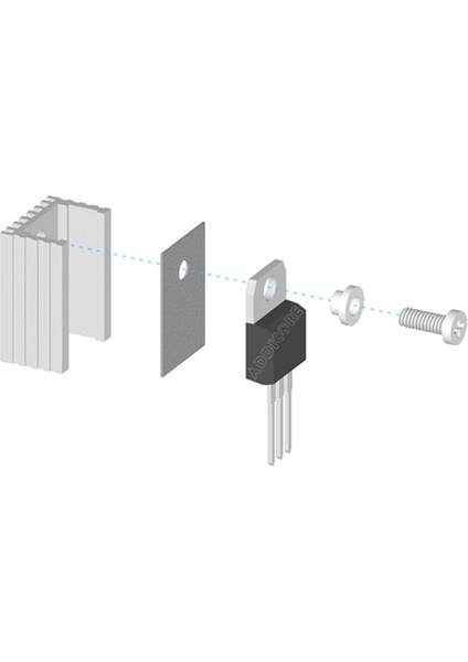 TO220 Aluminyum Soğutucu Set Radyatör Entegre Transistör Mosfet Bjt LM78XX LM317 Irfxxx Tdaxx