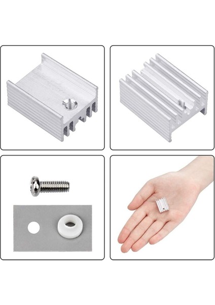 TO220 Aluminyum Soğutucu Set Radyatör Entegre Transistör Mosfet Bjt LM78XX LM317 Irfxxx Tdaxx