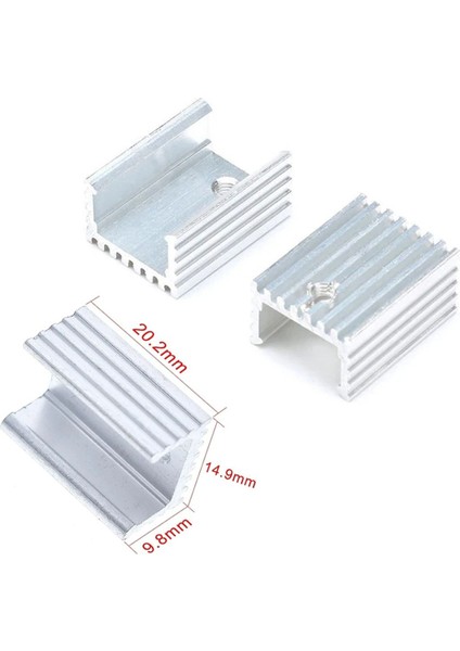TO220 Aluminyum Soğutucu Set Radyatör Entegre Transistör Mosfet Bjt LM78XX LM317 Irfxxx Tdaxx
