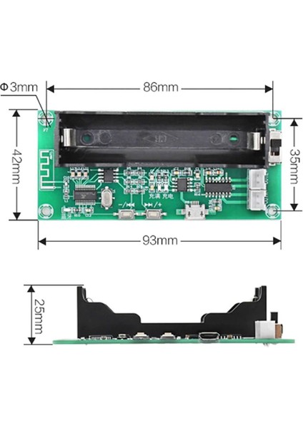 XH-A153 Bluetooth Mp3 Modül 18650 Lityum Pil Soketli Dc 5V PAM8403 Stereo 3W 3W D Sınıf Amfi fırsatları