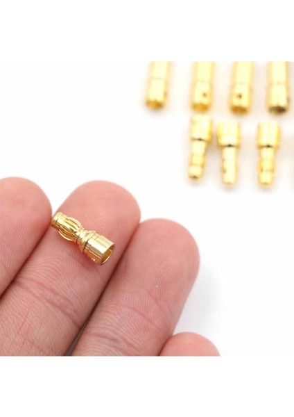 5 Çift 3.5mm Altın Kaplama Banana Dişi Erkek Soket 40A Pil Batarya Lion Bullet Plug fiyatları