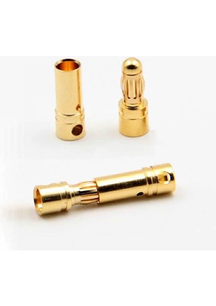5 Çift 3.5mm Altın Kaplama Banana Dişi Erkek Soket 40A Pil Batarya Lion Bullet Plug indirimleri