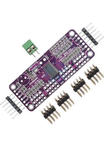 PCA9685 I2C 16 Kanal Programlanabilir 12 Bit Pwm Sinyal Oluşturucu Kartı Servo Motor Sürücü