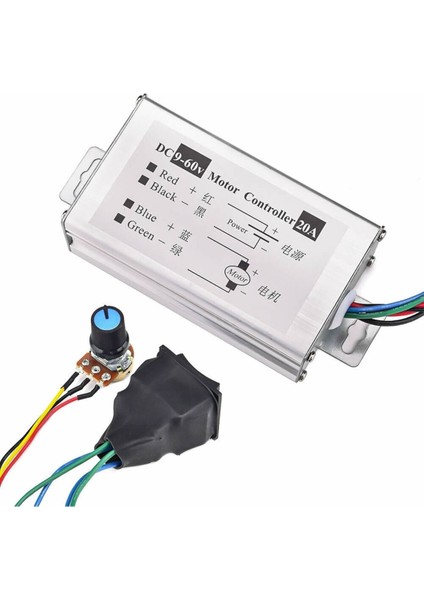 Dc 60V 20A Dc Motor Sürücü Pwm Hız Kontrol Ileri Geri Yön Anahtar
