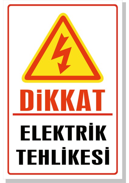 Dikkat Elektrik Tehlikesi Levha Pvc Veya Alüminyum Kompozit