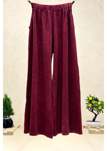 Yandan Cepli Bol Paça Yıkamalı Triko Pantolon fiyatları