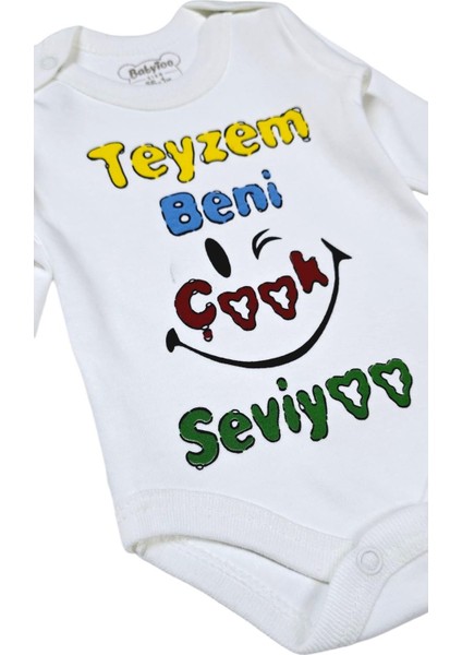 Baskılı Bebek Zıbın Body (Teyzem Beni Çok Seviyor) fiyatları