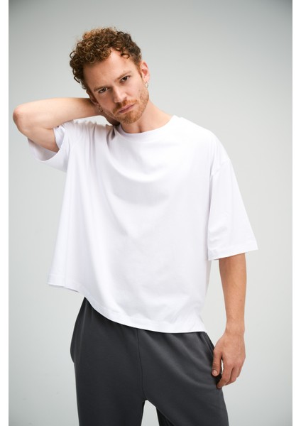 Erkek Oversize Beyaz T-Shirt modelleri