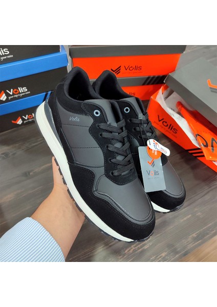 Erkek Siyah Sneaker & Spor Ayakkabı, Günlük Kullanım, Hafızalı Iç Taban Volis 23547