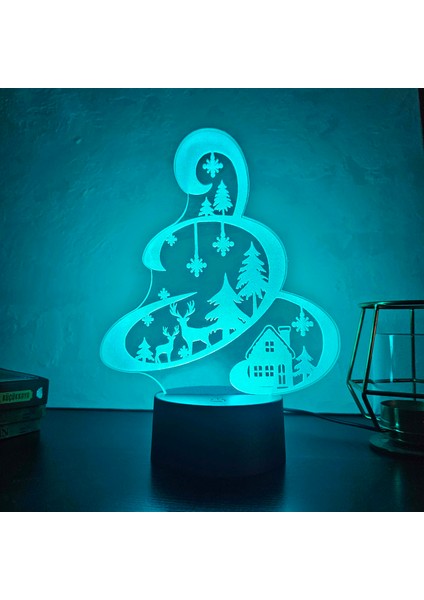 Yılbaşı Ağacı Gece Lambası.16 Renk+ Dokunmatik ve Uzaktan Kumandalı Işık. Yeni Yıl Mükemmel Hediye.