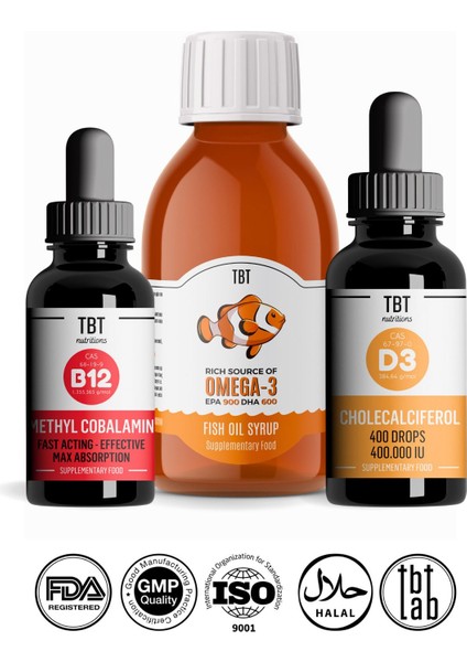 Sağlıklı Yaşam Seti 1 | Omega-3, D3 ve B12 Takviyesi | 3'lü Paket