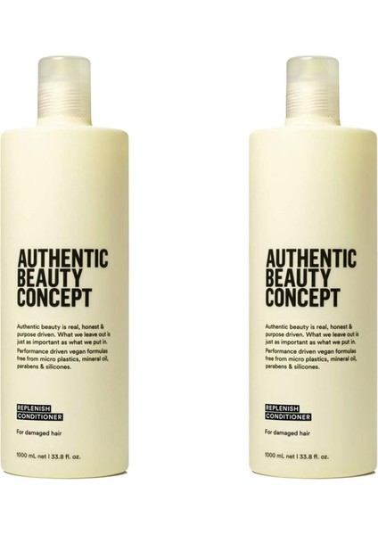 Ekonomik 2 Adet Replenish Saç Kremi 1000 Ml- Pompa Hediyeli %100 Orijinal