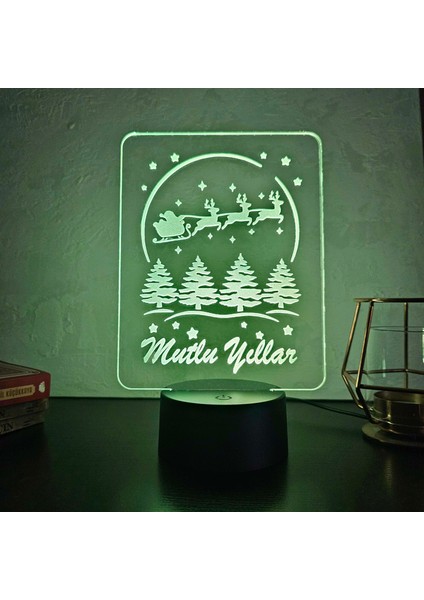 Yılbaşı Gece Lambası.16 Renk+ Dokunmatik ve Uzaktan Kumandalı Işık. Yeni Yıl Için Mükemmel Hediye.