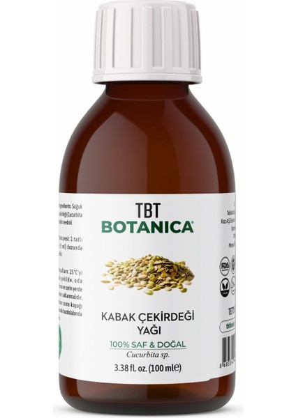 Kabak Çekirdeği Yağı | Yüksek Fenollü Soğuk Sıkım | 100 ml